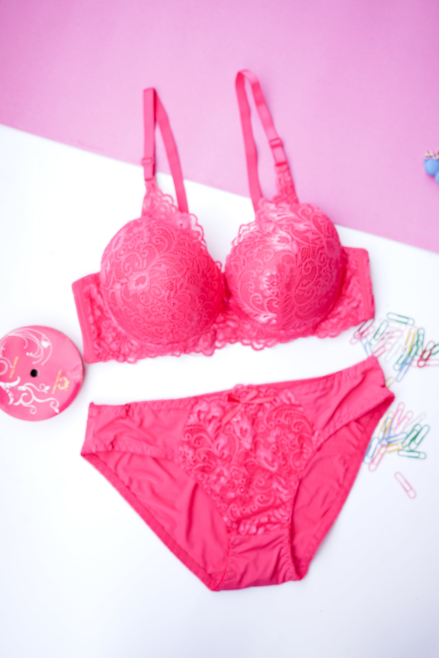 Embroided lace bridal set