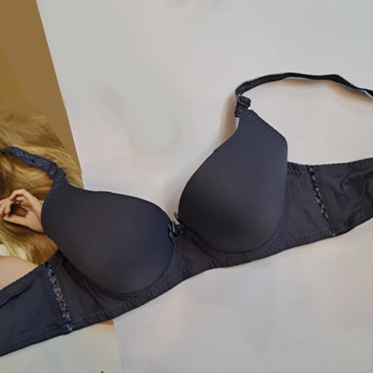 Thin single pad side ribbon (heavy bust)