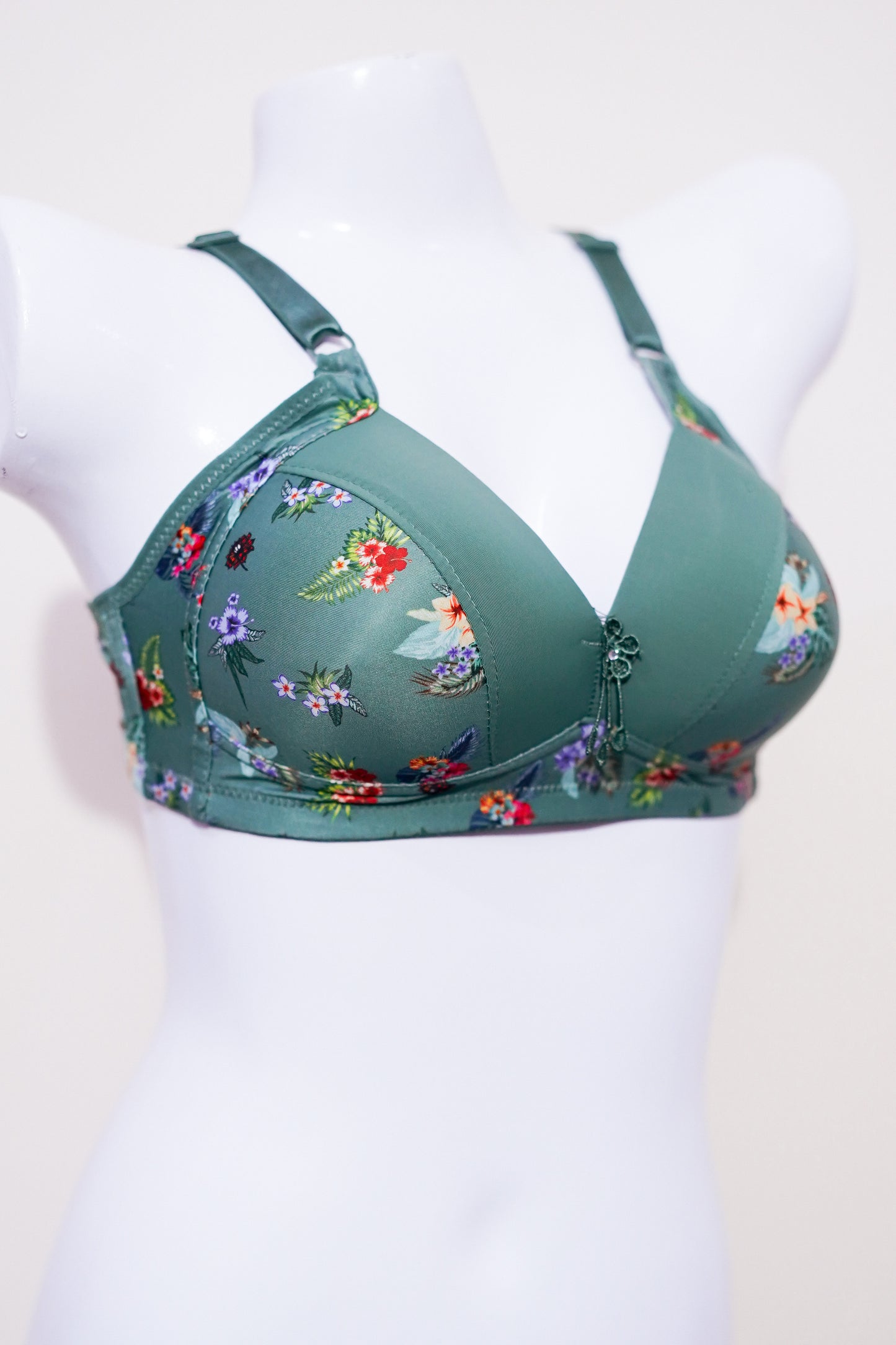 FLoral full covered  daily wear thin pad soft bra