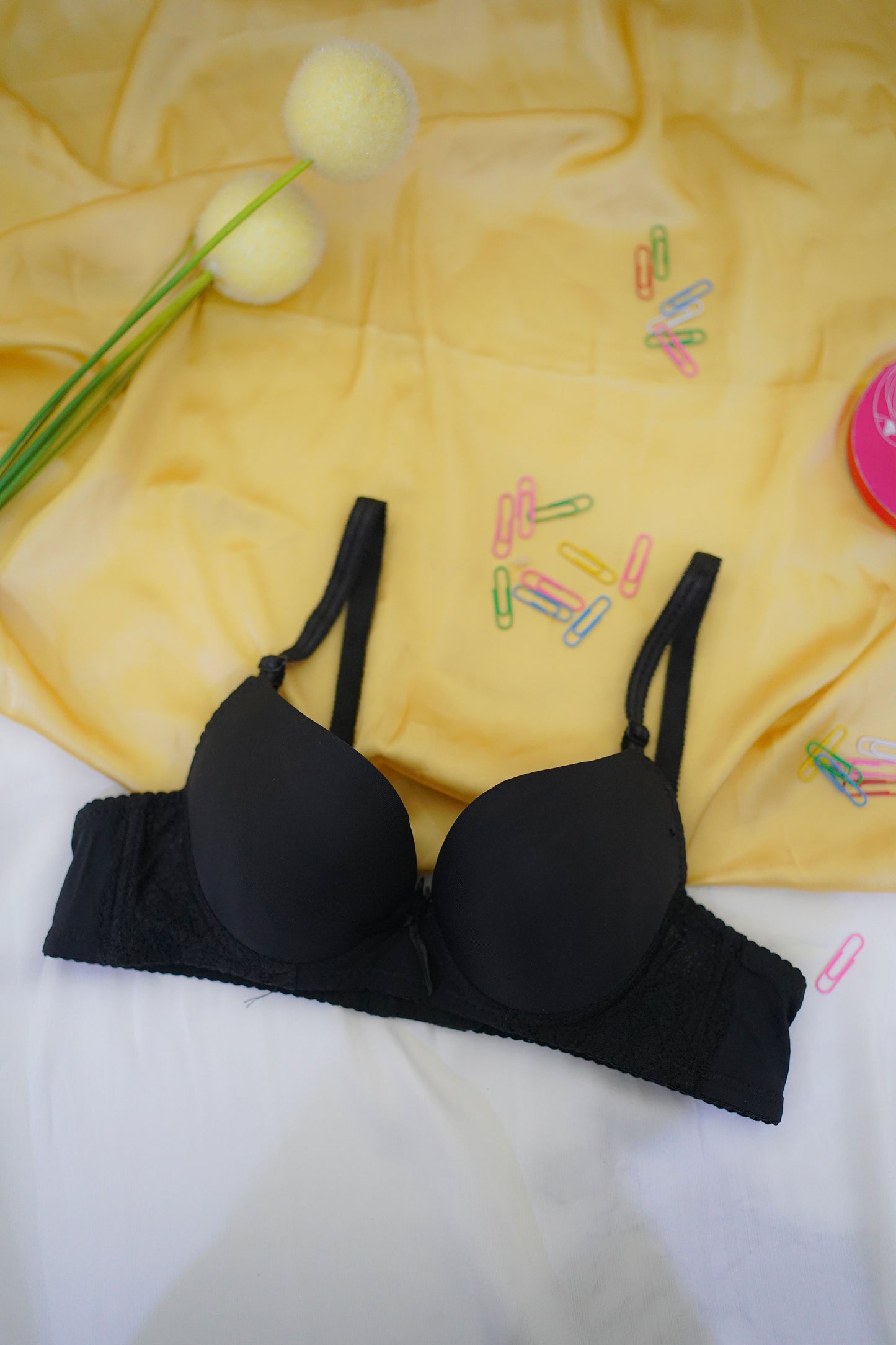 Side lace stylish bra-Thin Pad