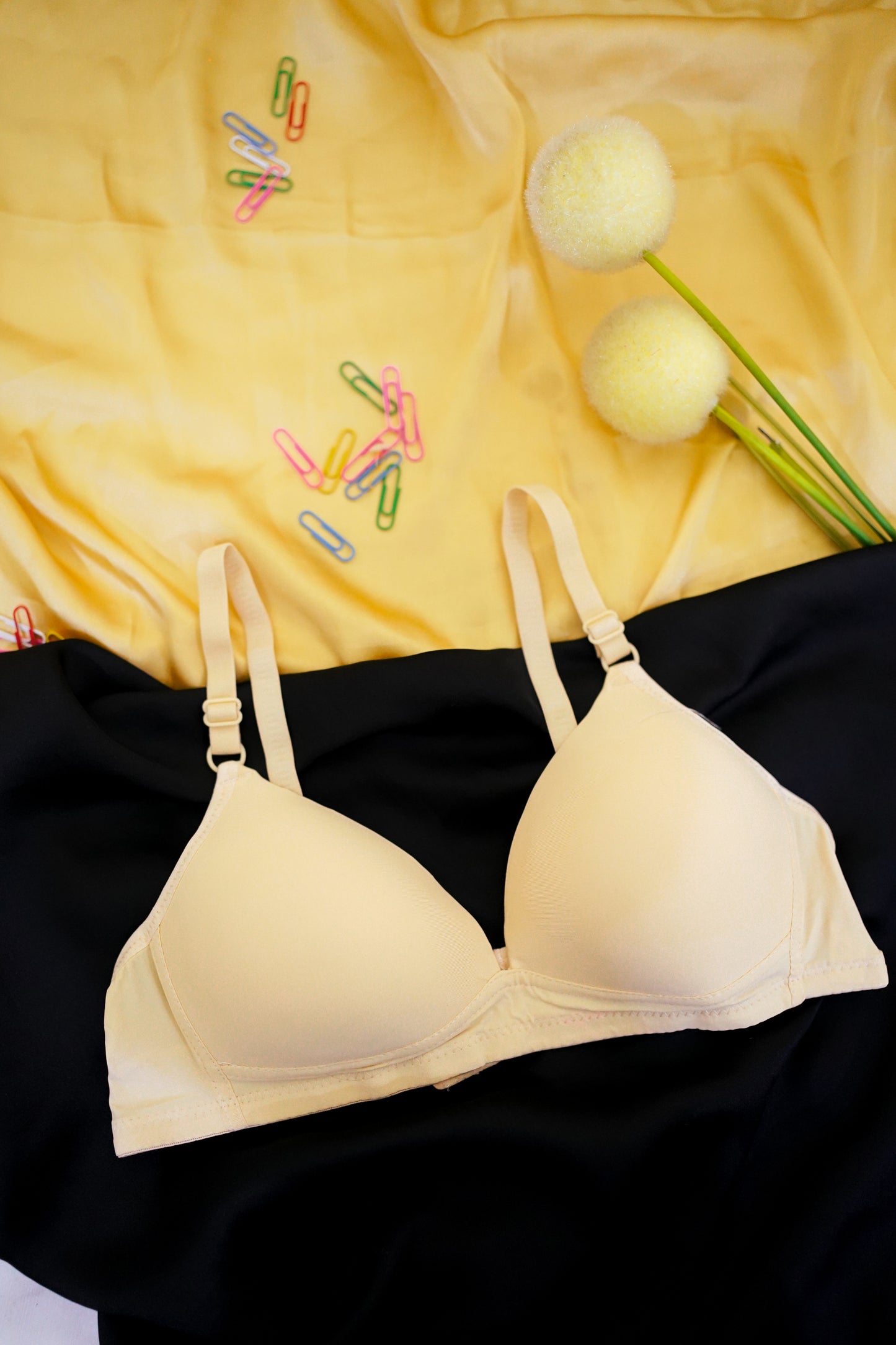 Thin pad V shape stylish bra