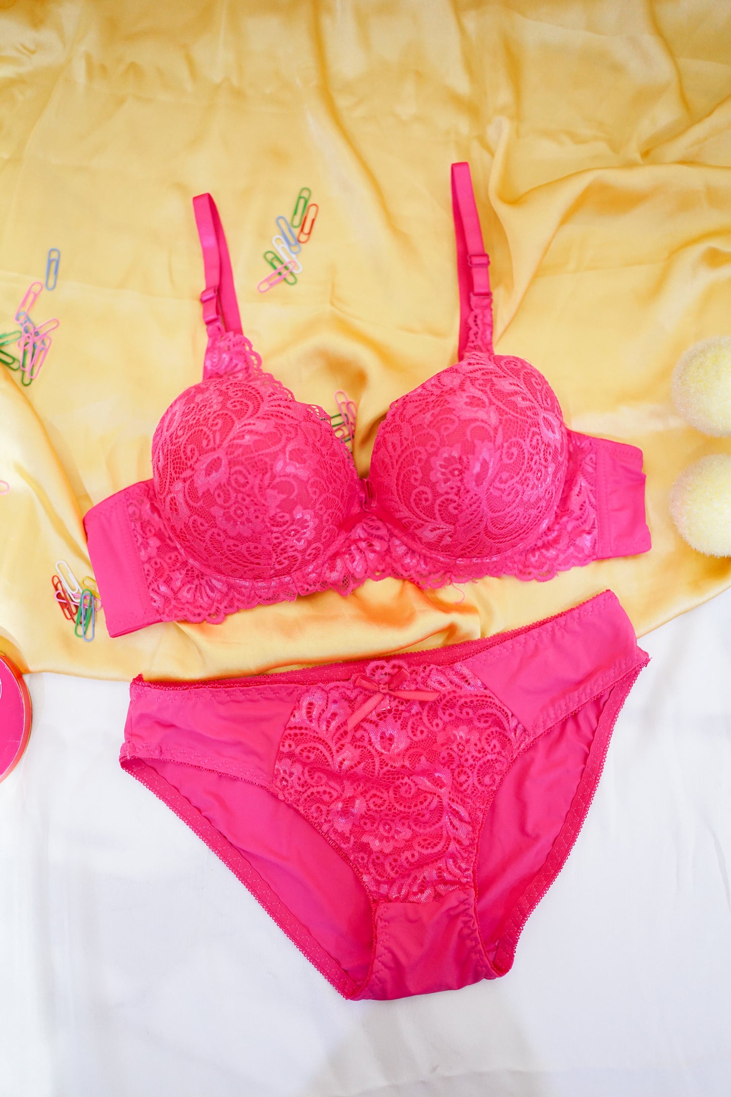 Embroided lace bridal set