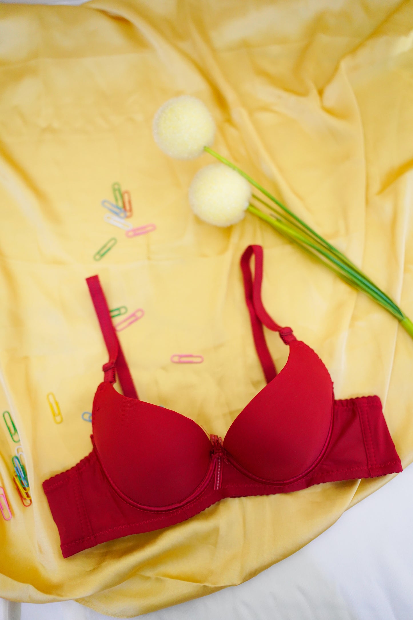 Half cup underwired paded bra