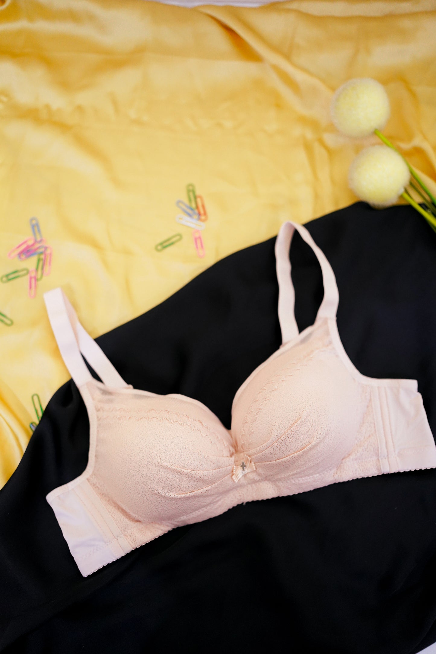 Ultra soft mesh lace bra