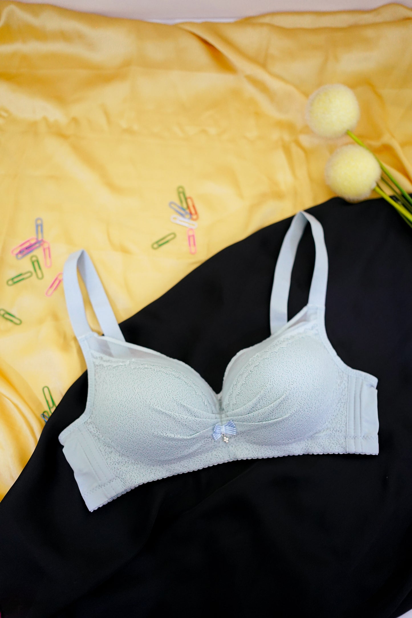 Ultra soft mesh lace bra