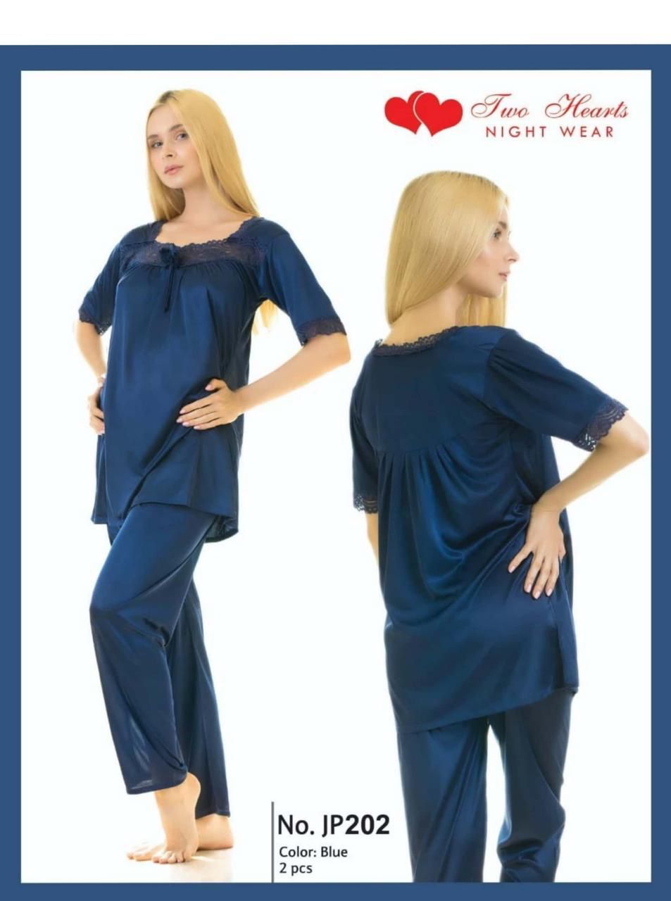 2 piece soft silk PJ night suit