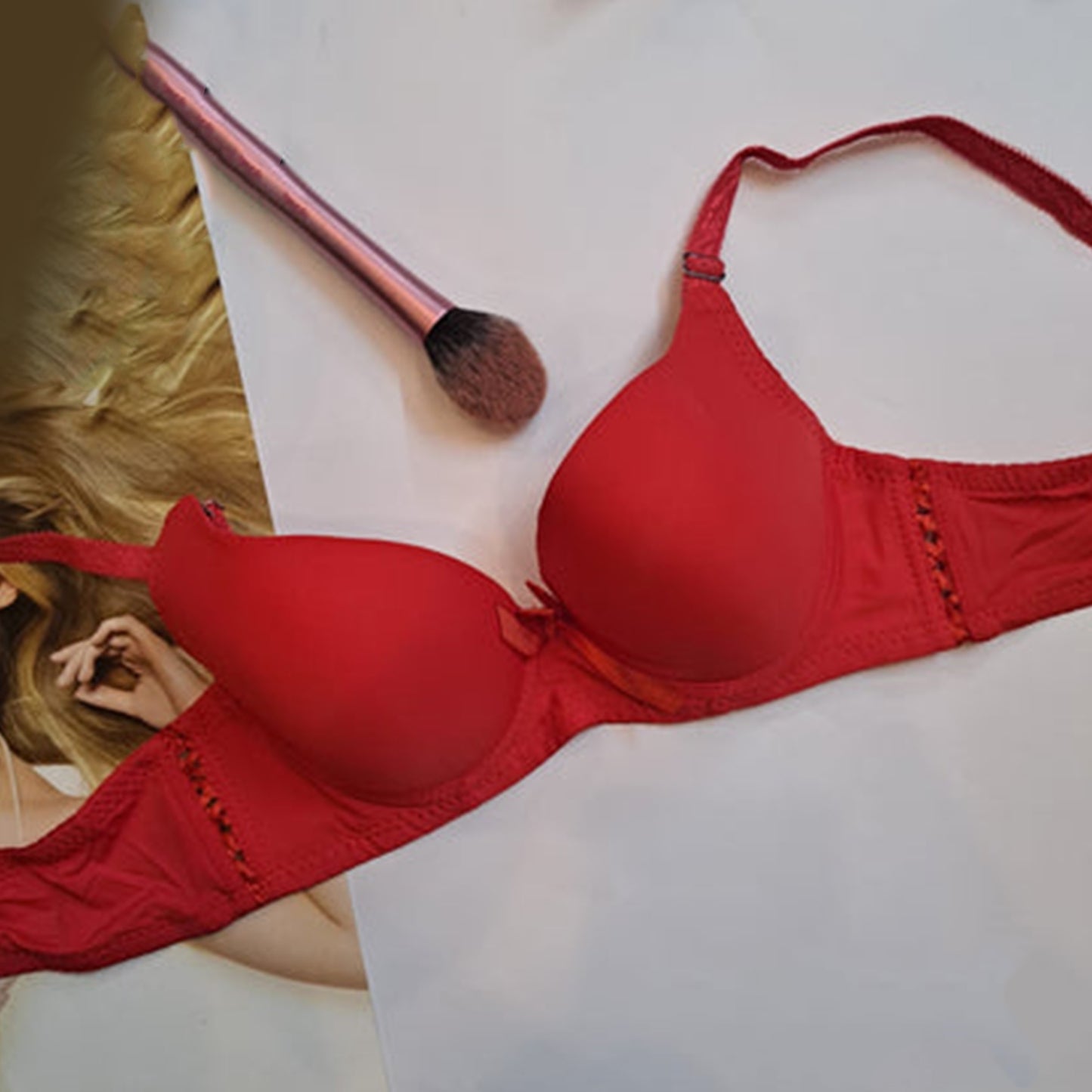 Thin single pad side ribbon (heavy bust)