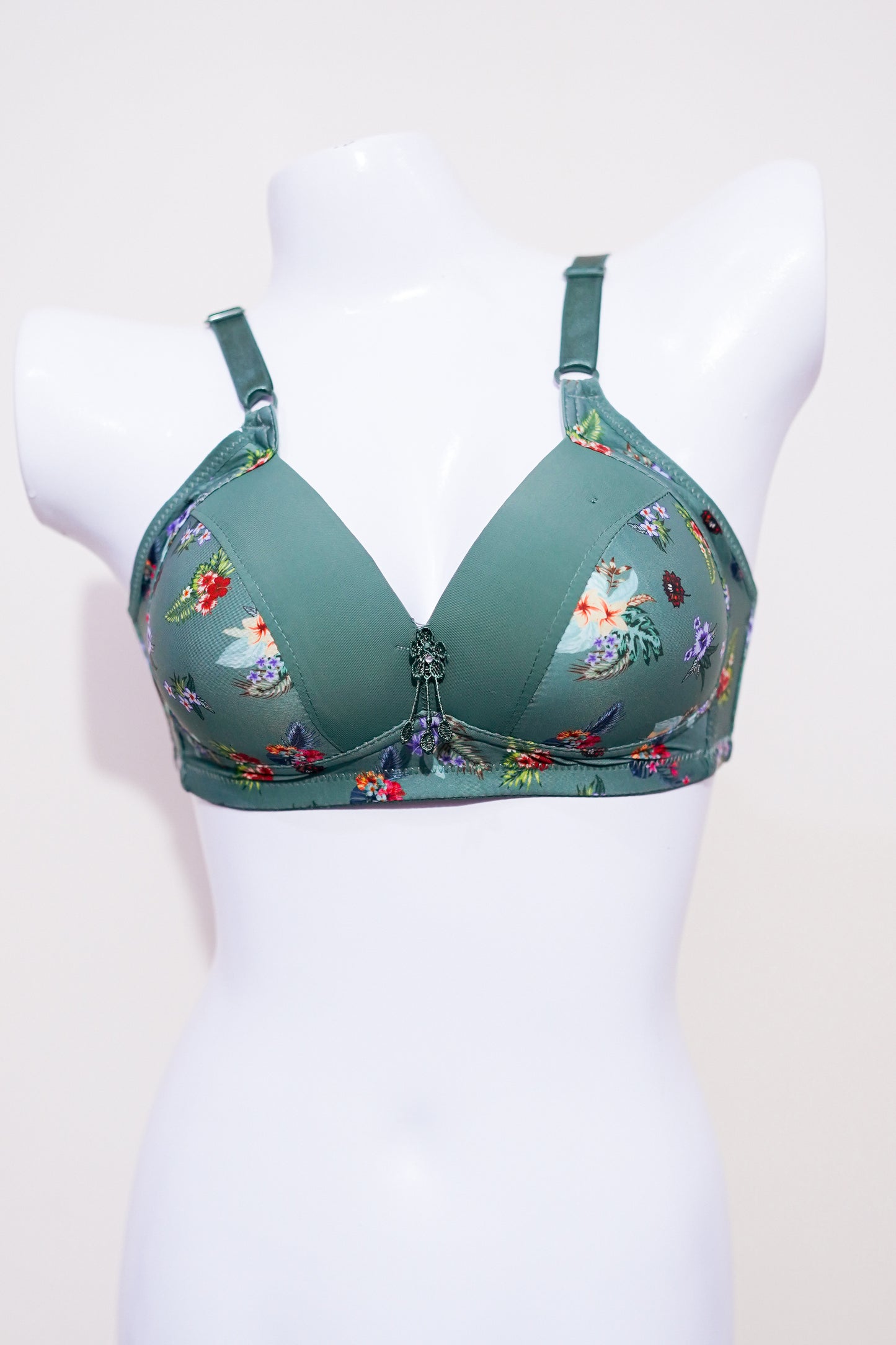 FLoral full covered  daily wear thin pad soft bra