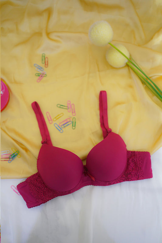 Side lace stylish bra-Thin Pad