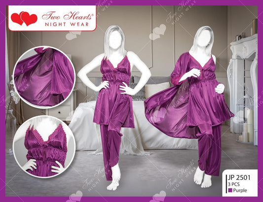 2 Pc Silk Long Inner with Gown