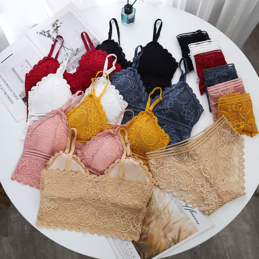 Mid laced bra set